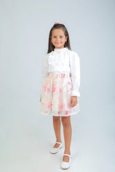 Ensemble jupe rose pour fille