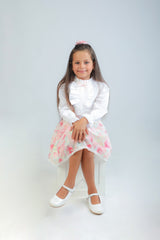 Ensemble jupe rose pour fille