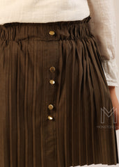 Ensemble 2 pièces Jupe Khaki pour fille