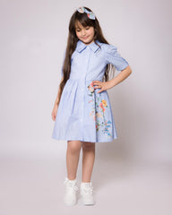 Robe bleu ciel pour fille