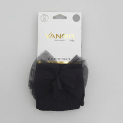 Collants Fille avec Nœud en Tulle