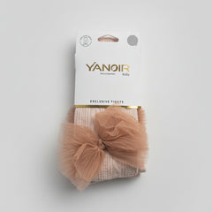 Collants Fille avec Nœud en Tulle