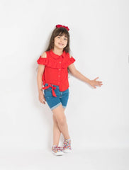 Ensemble chemise et short pour fille