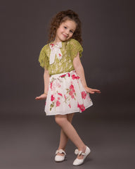 Ensemble fleuri pour fille