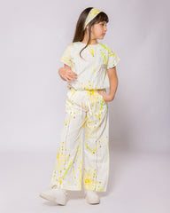 Combinaison jaune citron pour fille