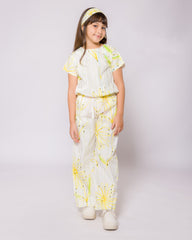 Combinaison jaune citron pour fille