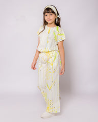 Combinaison jaune citron pour fille