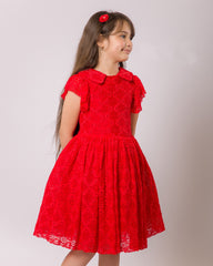 Robe Rouge Eclatante pour fille
