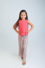 Ensemble Pantallon Fleuri pour Fille