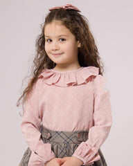 Ensemble Rose jupe et chemise pour fille