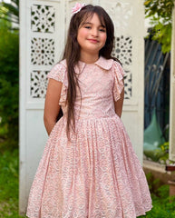 Robe Rose Dentellee pour fille