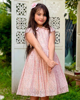 Robe Rose Dentellee pour fille