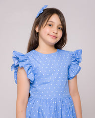 فستان ازرق للبنات