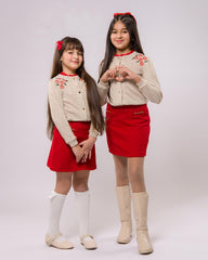 Ensemble Rouge 3 pièces pour fille