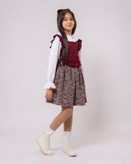 Ensemble Grenat 3 pièces pour fille