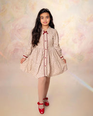 Robe beige grona pour fille