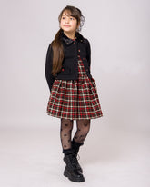 Ensemble Robe Fille Noir & Rouge à Carreaux