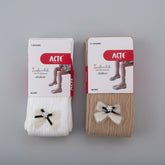 Collants Fille avec Nœud & Perles