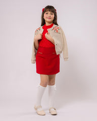 Ensemble Rouge 3 pièces pour fille