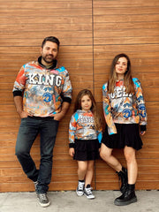 Sweatshirt matchy à capuche pour famille