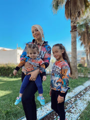 Sweatshirt matchy à capuche pour famille