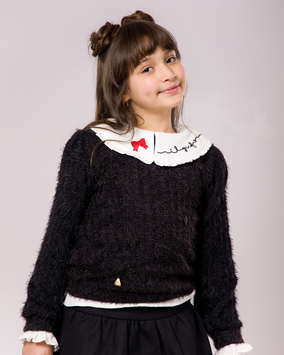 Ensemble Fille Noir & Blanc – Style Chic