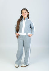 Ensemble de Sport Fille – Gris & Blanc