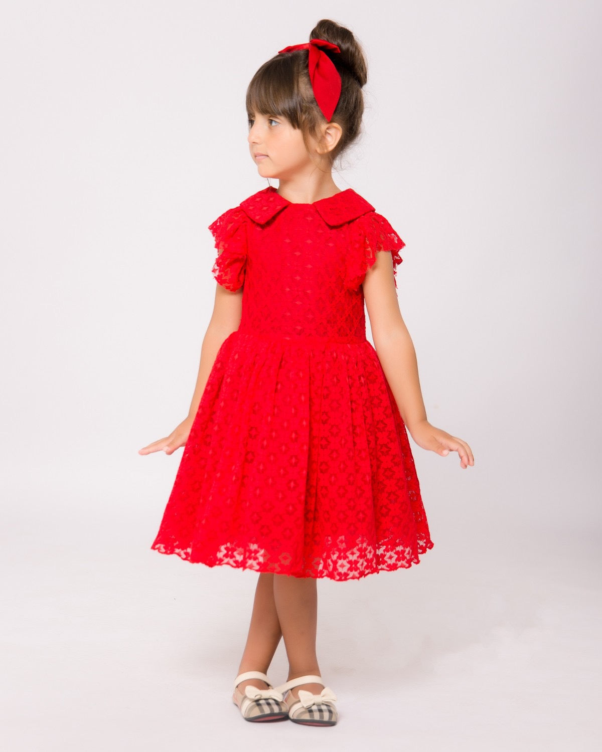 Robe Rouge Eclatante pour fille