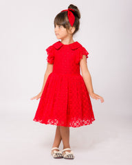 Robe Rouge Eclatante pour fille