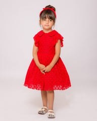 Robe Rouge Eclatante pour fille