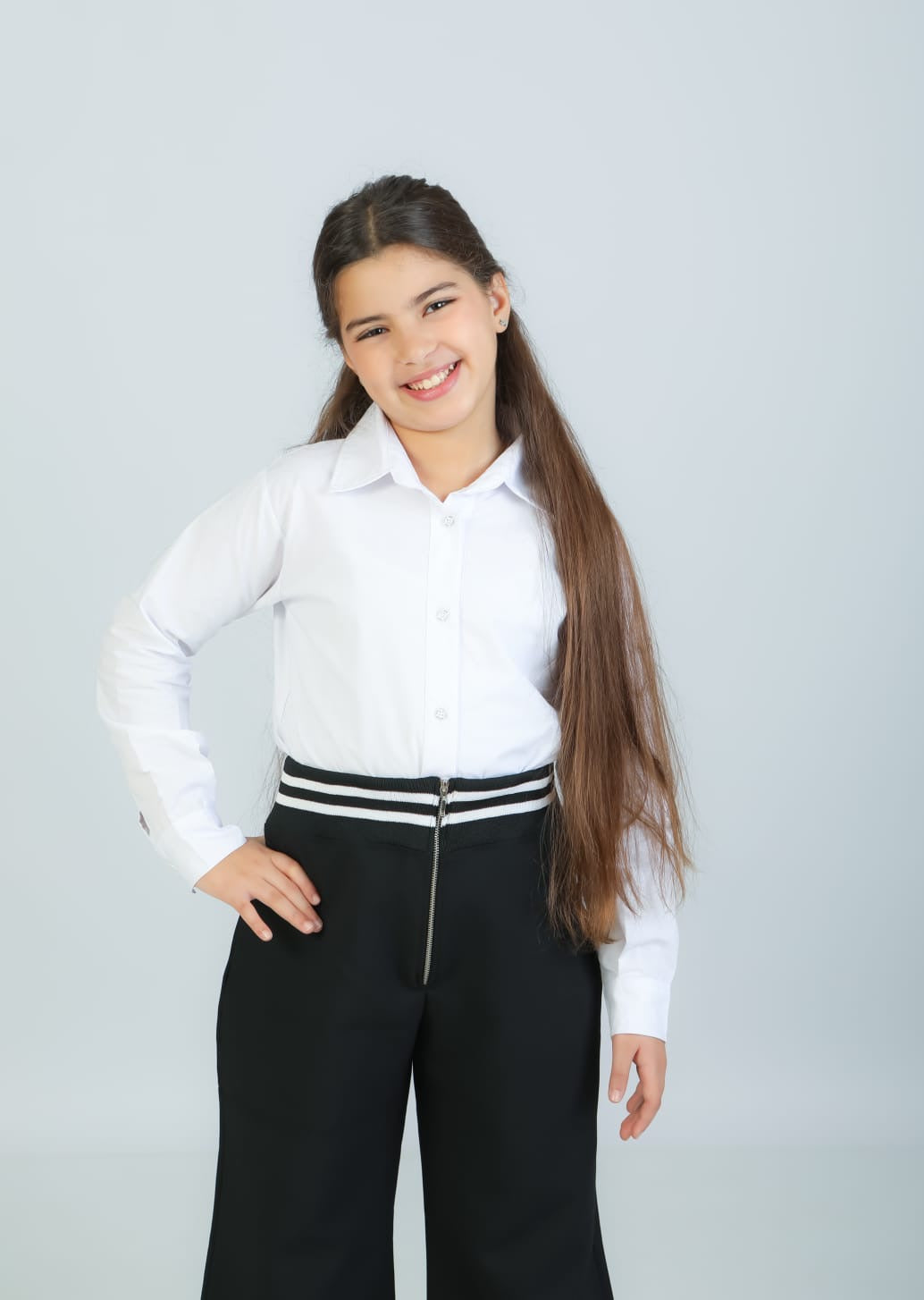 Ensemble Style blanc noir pour Fille