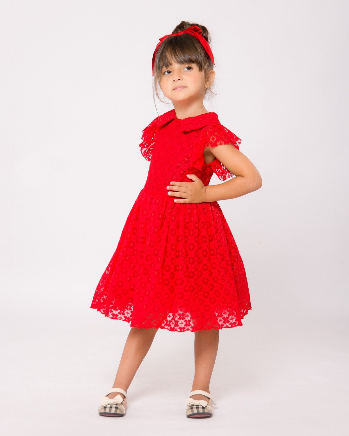 Robe Rouge Eclatante pour fille