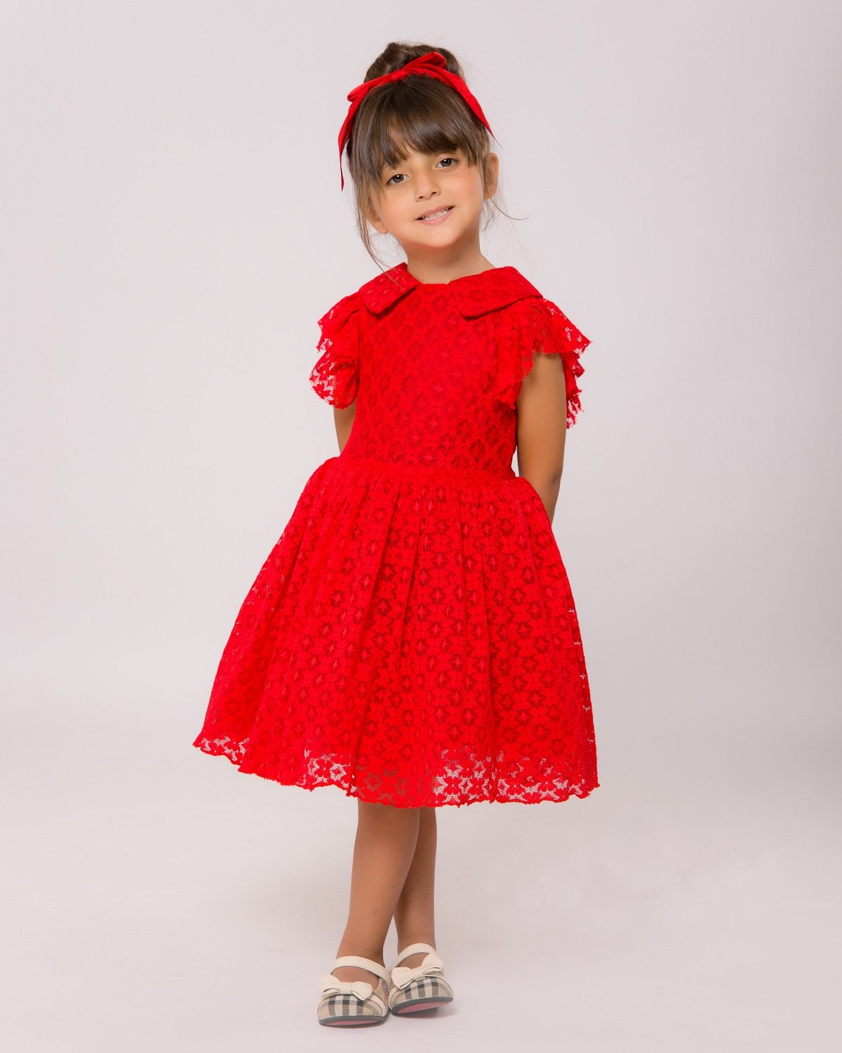 Robe Rouge Eclatante pour fille