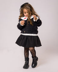 Ensemble Fille Noir & Blanc – Style Chic