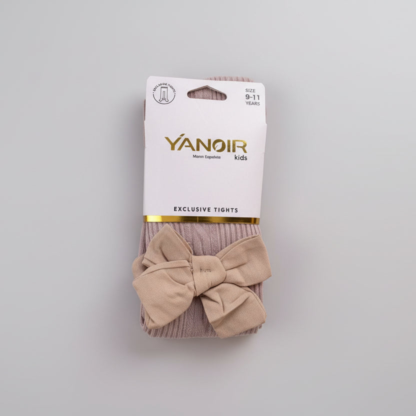 Collants Fille avec Grand Nœud