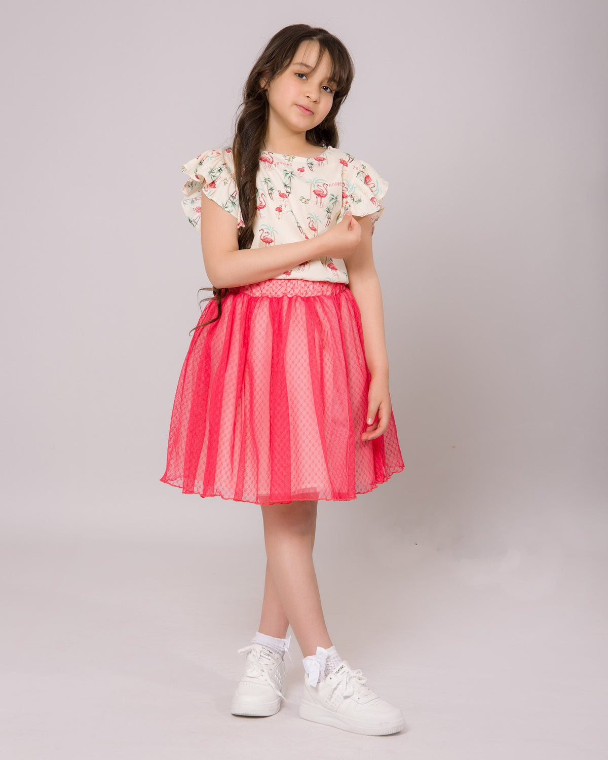 Ensemble Fille Flamingo Rosé