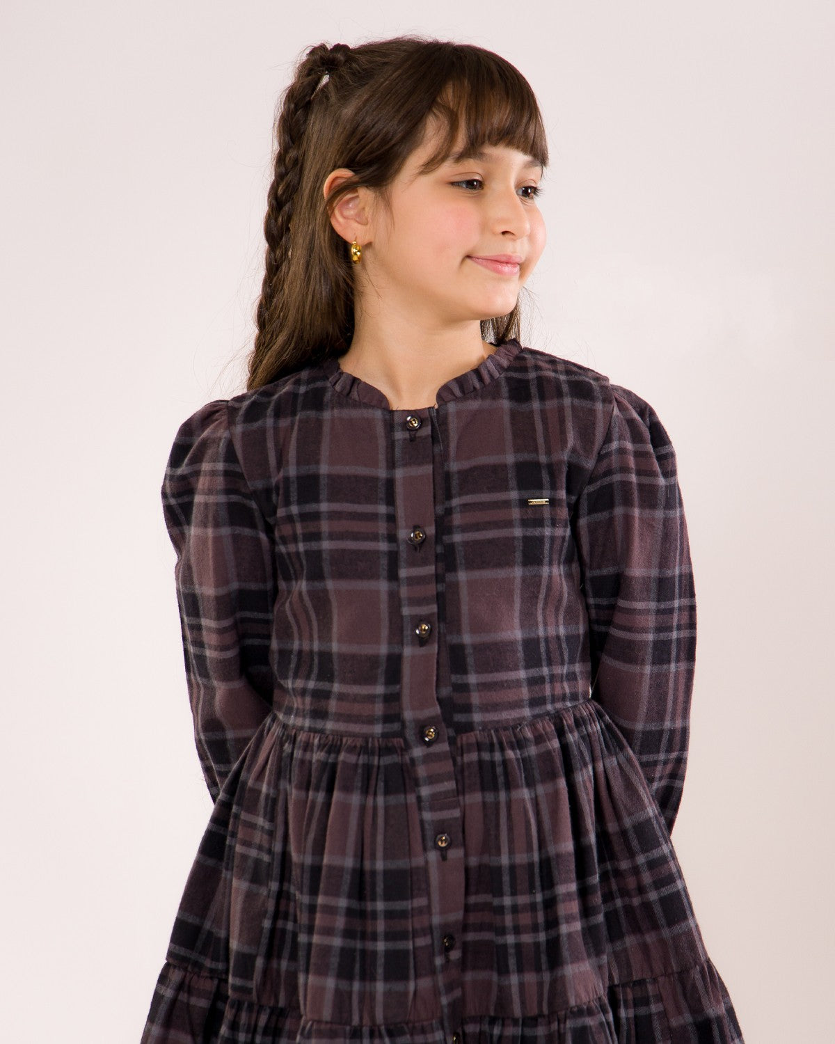 Robe Fille à Carreaux