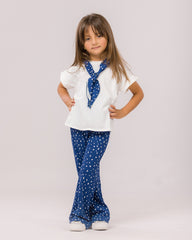 Ensemble Fille Blanc & Bleu