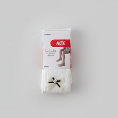 Collants Fille avec Nœud & Perles