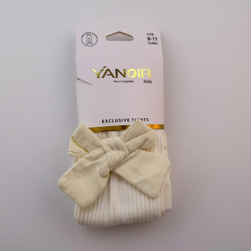Collants Fille avec Grand Nœud