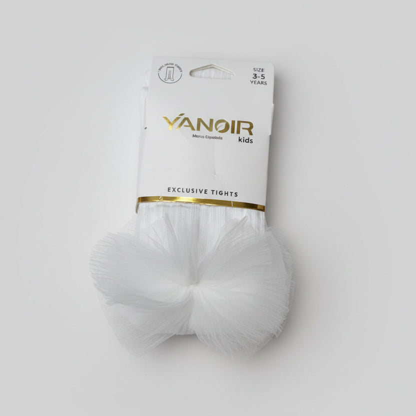 Collants Fille avec Nœud en Tulle