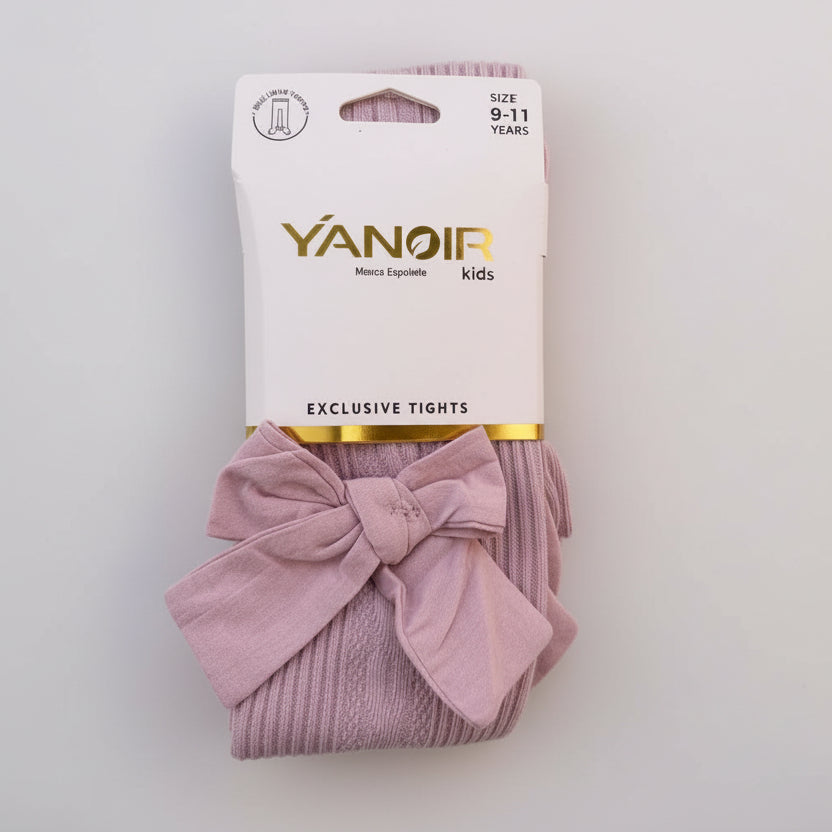 Collants Fille avec Grand Nœud