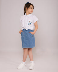 Ensemble Fille Denim Butterfly