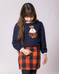 Ensemble Fille Pull Bleu Marine & Jupe