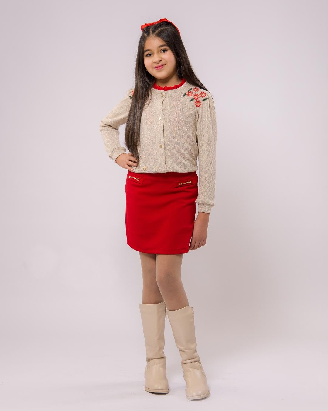 Ensemble Rouge 3 pièces pour fille