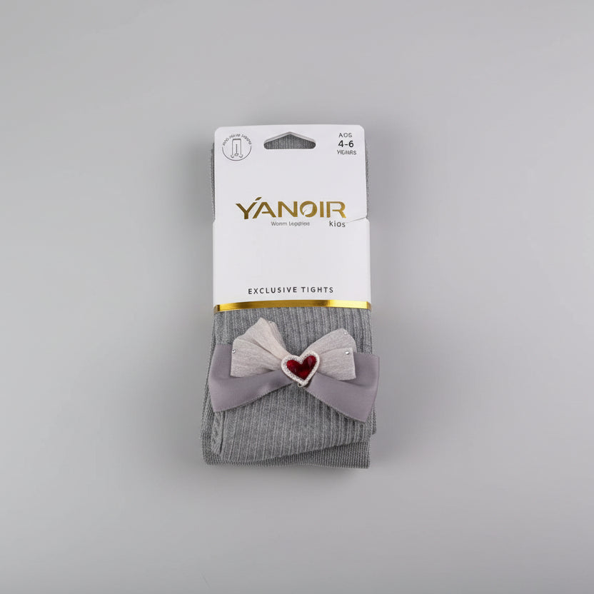 Collants Fille avec Nœud Cœur