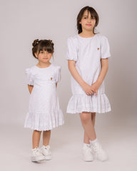 Robe Nuage Blanche pour Fille