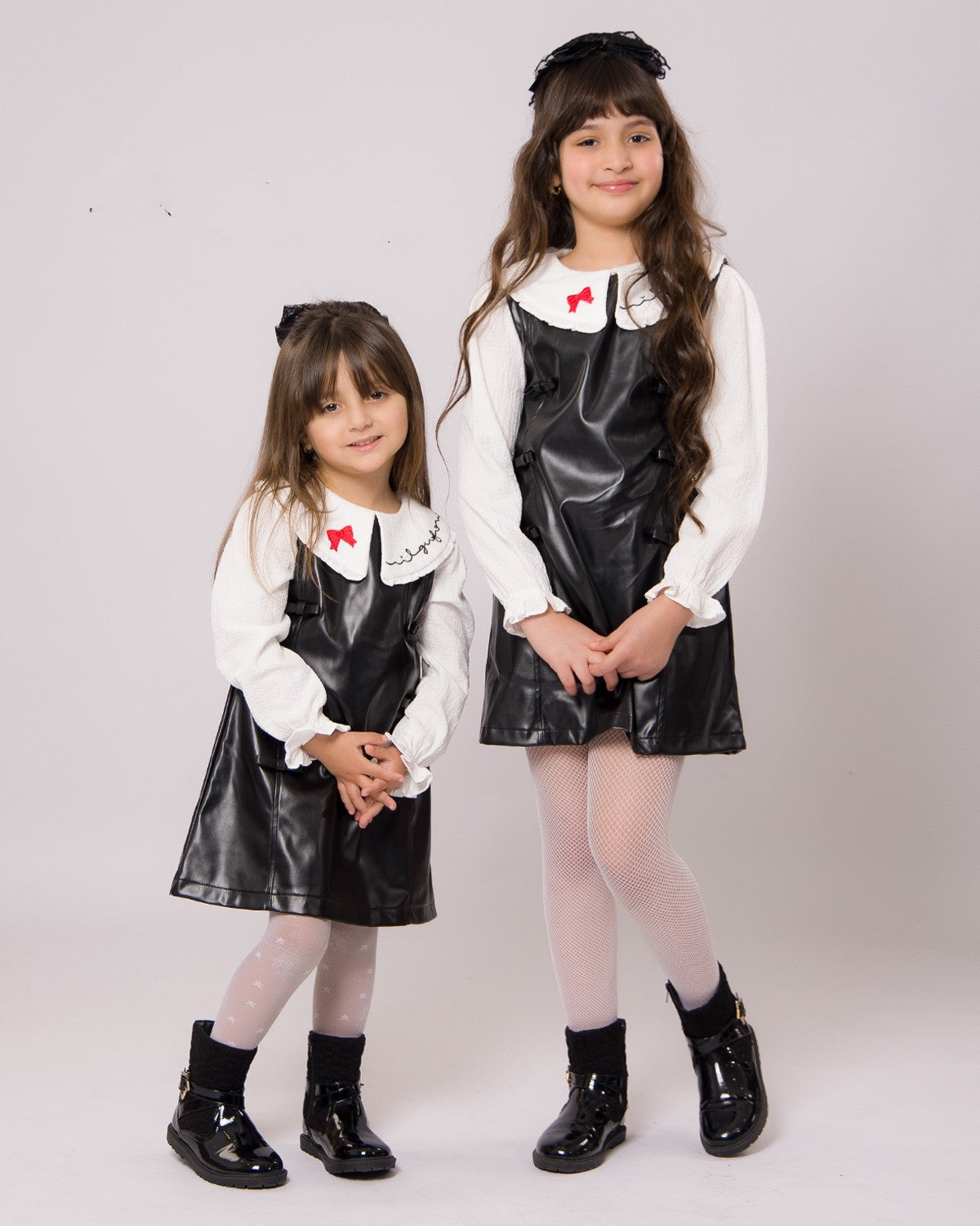 Ensemble Fille - Robe Noir & Blanc